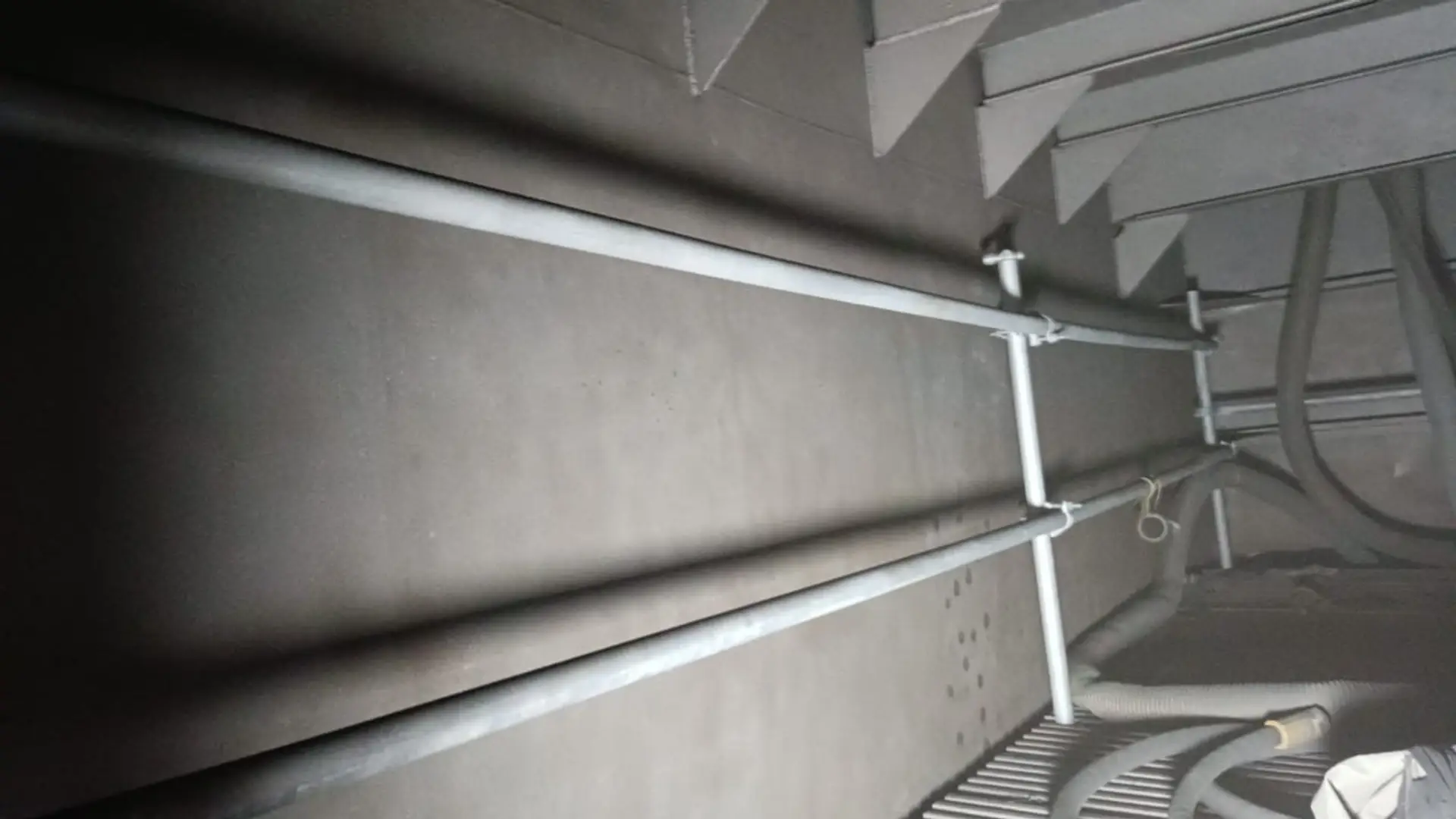 Interior of a freshly cleaned and painted ballast tank